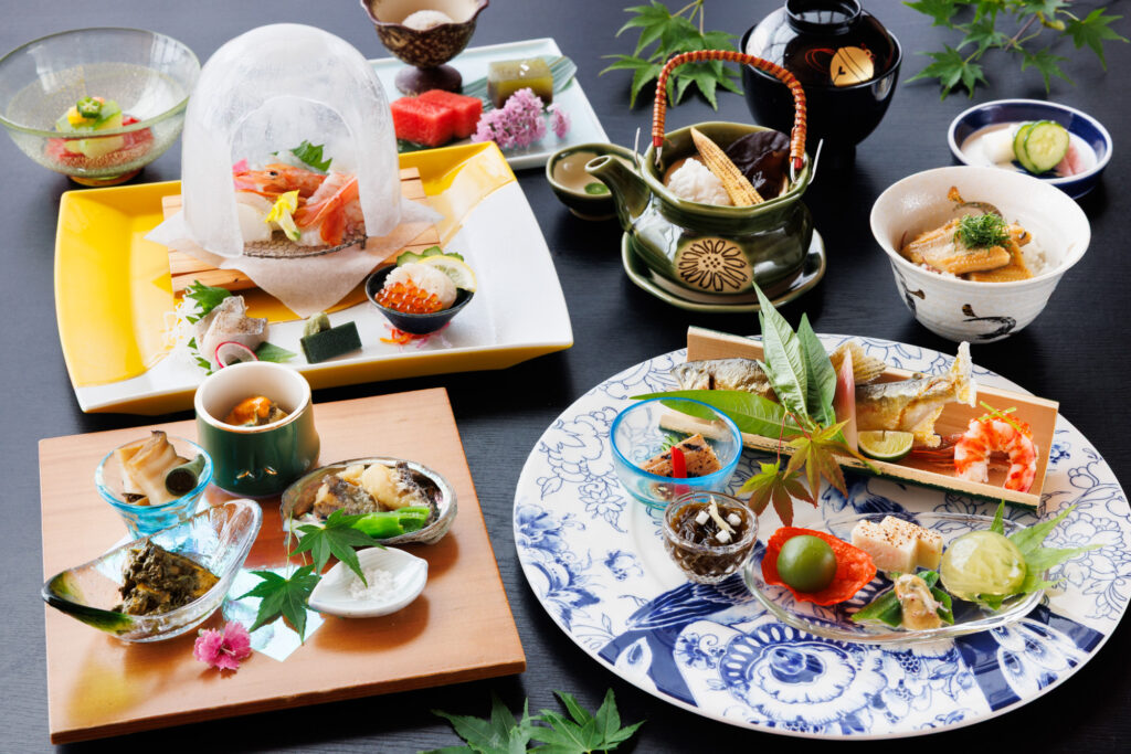 夏の量より質の御膳の料理全体